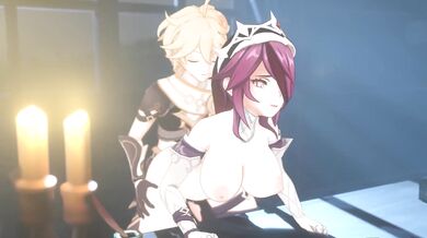 "Cumming With Genshin Impact And Rosaria, Aether Doggy Style Oldstump"