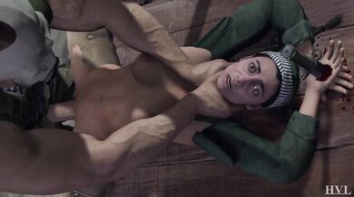 "Tied up and left to be used by a group of horny inmates"