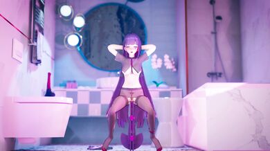 '72 Mei Masturbates in the Bathroom with Squirting Breasts (SRB)'