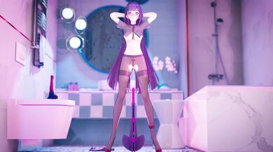 '72 Mei Masturbates in the Bathroom with Squirting Breasts (SRB)'