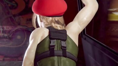 Rewritten: "Chun-Li, Cammy White, and One-Chance all together in a hot XXX video"