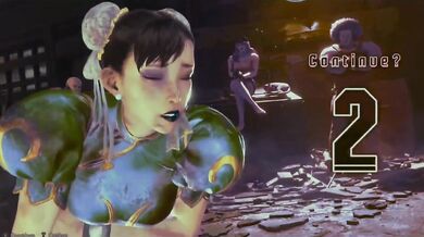 Rewritten: "Chun-Li, Cammy White, and One-Chance all together in a hot XXX video"