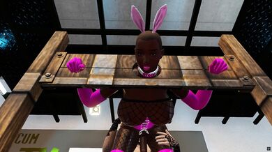 Mistress Bella sucks a massive black futa ass after fucking her.