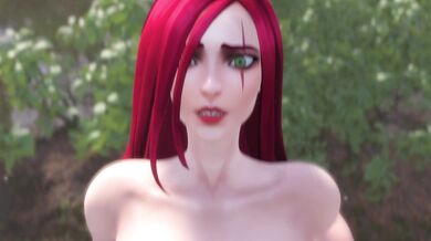 'Katarina gets her ass pounded outdoors in the wild, NUDE!'