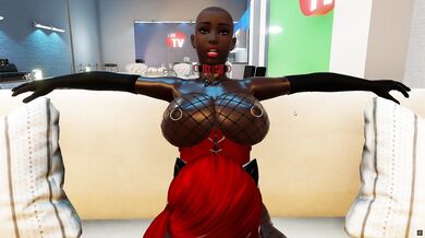 "The Mighty White Mistress Takes Down Her Black Futa Slave with Her Succulent Lips"