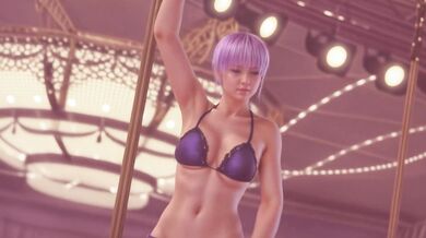 Watch as Ayane performs a sexy pole dance, enhanced by advanced artificial intelligence technology!