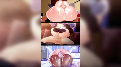 "Sexy Splitscreen Slut Taken By Two Big Dicks And Pounded Hard!"