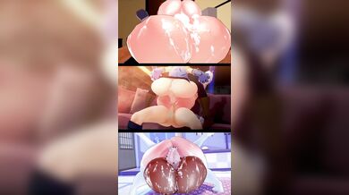 "Sexy Splitscreen Slut Taken By Two Big Dicks And Pounded Hard!"