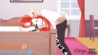 'The Demon Queen Rias Gremory lures her foster brother into a forbidden love affair, culminating in hot and steamy intercourse'