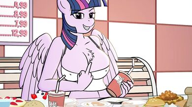 "Twilight Sparkle gets fucked at a fancy restaurant."