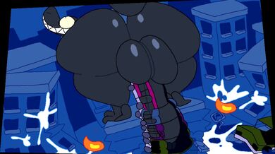 Godzilla Gets Fucked by Some Buses in a Public Place