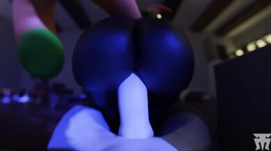 Watch hot pumpkin cat bang her lover on a giant pumpkin!