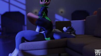 Watch hot pumpkin cat bang her lover on a giant pumpkin!