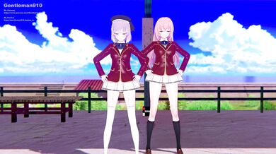 'Caramelldansen with Momoko and Aimi! Shaking their buns while getting sweaty! The sexiest hentai PORN video you'll ever see!'