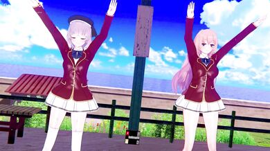 'Caramelldansen with Momoko and Aimi! Shaking their buns while getting sweaty! The sexiest hentai PORN video you'll ever see!'