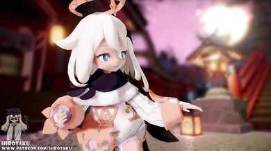 'The Shrine Maiden and the Monk: Emergency Sex XXIX – Yoimiya's Impact Genshin : One-Night Stand Version'.