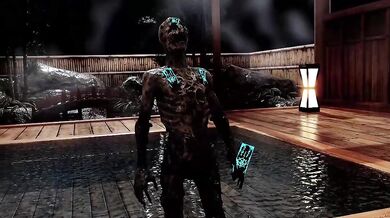 'A monstrous parasite engulfs a helpless victim in the throes of ecstasy, as she screams out for release from her agonizing pleasure.'