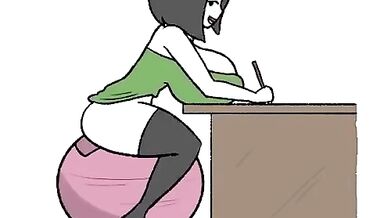 Veronica, the office slut, relieves stress at work by taking a big hard cock in her tight ass while getting fucked doggy style on the office table.