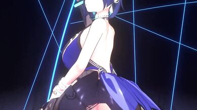 'The Erotic Escapades of a Sexy Yelan, Clad in Shorts and a T-shirt, as Visualized by SeventyFive3D Studios'