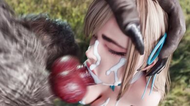 The beautiful Asuna, dressed as a seductive wolf, explores her carnal desires in the most erotic ways possible.
