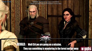 "El viaje de Ciri a través de la noche, toda la noche y todo el día, subtitulado en español."