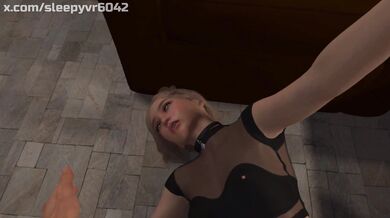 "One-Handed Play With Limp Dildo"