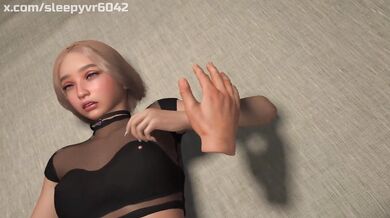 "One-Handed Play With Limp Dildo"