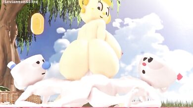 The Curious Case of Cuphead and Mugman's Adventure in Bedding Chalice