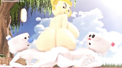 The Curious Case of Cuphead and Mugman's Adventure in Bedding Chalice