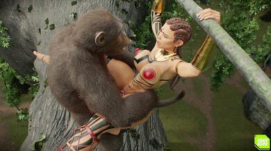 'Wild Savage Lovemaking with a Chimpanzee and his Huge Dick: Tribal Woman Fucked in the Jungle [TEASER]'