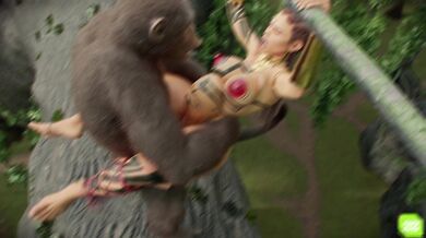 'Wild Savage Lovemaking with a Chimpanzee and his Huge Dick: Tribal Woman Fucked in the Jungle [TEASER]'
