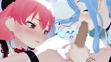 '"Sucking" on Suisei Fubuki 3D'