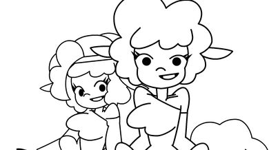 "Romping in the Sheep Yard: Beep-Beep the Shepherdess"