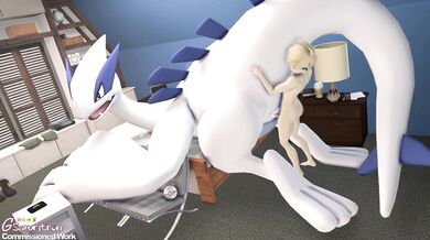 "Human Male and Female Lugia Partnership in Love - The Secret Sexual Encounter (Gsec)"