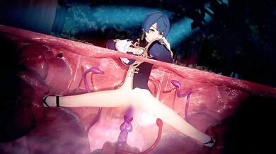 "Mixed with desire, her body trembled as the tentacles began to move..."