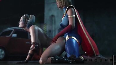 "The Futanari Superheroine and Harley Quinn's Hot Tight Fuck"