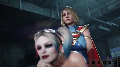 "The Futanari Superheroine and Harley Quinn's Hot Tight Fuck"