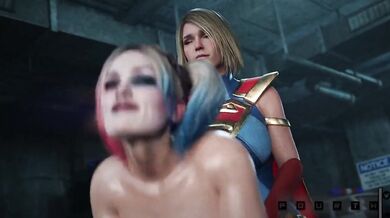 "The Futanari Superheroine and Harley Quinn's Hot Tight Fuck"