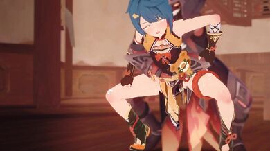 'Eternal Love in Cosplay Fantasy with Xingqiu and Xiangling'