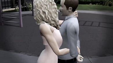 'A steamy encounter in the shower between a busty blonde and her petite roommate with a vagina that can take anything'