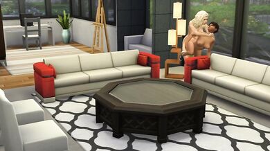 'A steamy encounter in the shower between a busty blonde and her petite roommate with a vagina that can take anything'