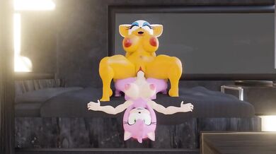 "Cosplay Cunnilingus - Rouge Rides Amy's Vibrating Throne"