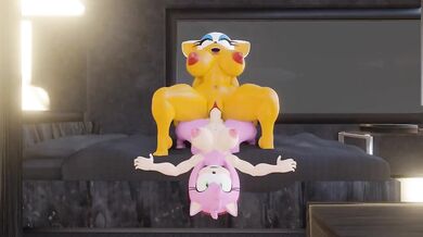 "Cosplay Cunnilingus - Rouge Rides Amy's Vibrating Throne"