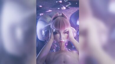 'Megaera Takes Evelynn to the Ultimate Blowjob Limits in Outfit 1!'