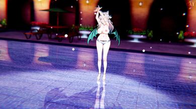 "Latex-clad ninja girls get their pussies eaten out by fireflies while bound in a tight rope suspension."