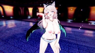 "Latex-clad ninja girls get their pussies eaten out by fireflies while bound in a tight rope suspension."