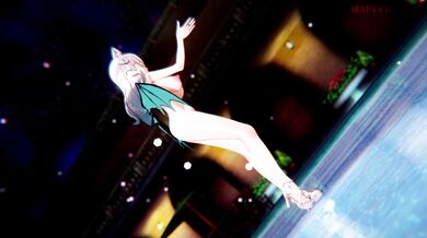 "Latex-clad ninja girls get their pussies eaten out by fireflies while bound in a tight rope suspension."