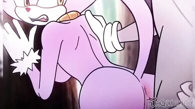 'Inside Blaze's sweet pink cunt, silver cum spurts from Jaguatiric4's cock'