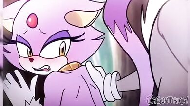 'Inside Blaze's sweet pink cunt, silver cum spurts from Jaguatiric4's cock'