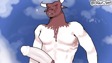 '"Seductive Succubus Rides the Horny Minotaur" - Chair San Edition